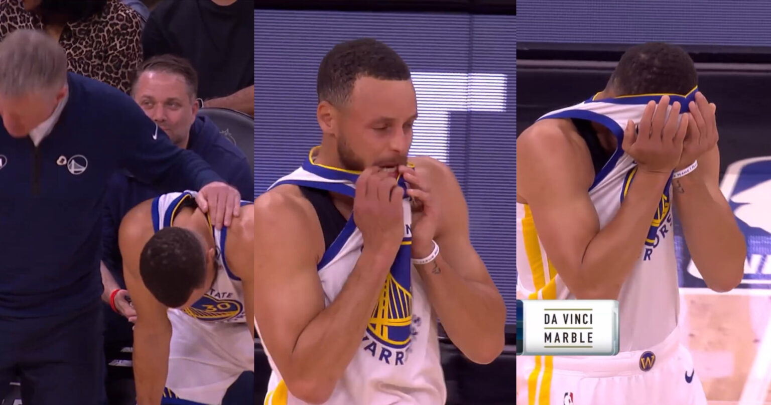 Video: Stephen Curry Looks Upset And Appears To Be Crying After 